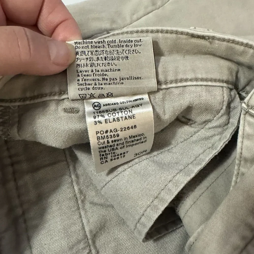 Adriano Goldschmied Shorts Mens 30R Khaki The‎ Griffin Relaxed AG Casual